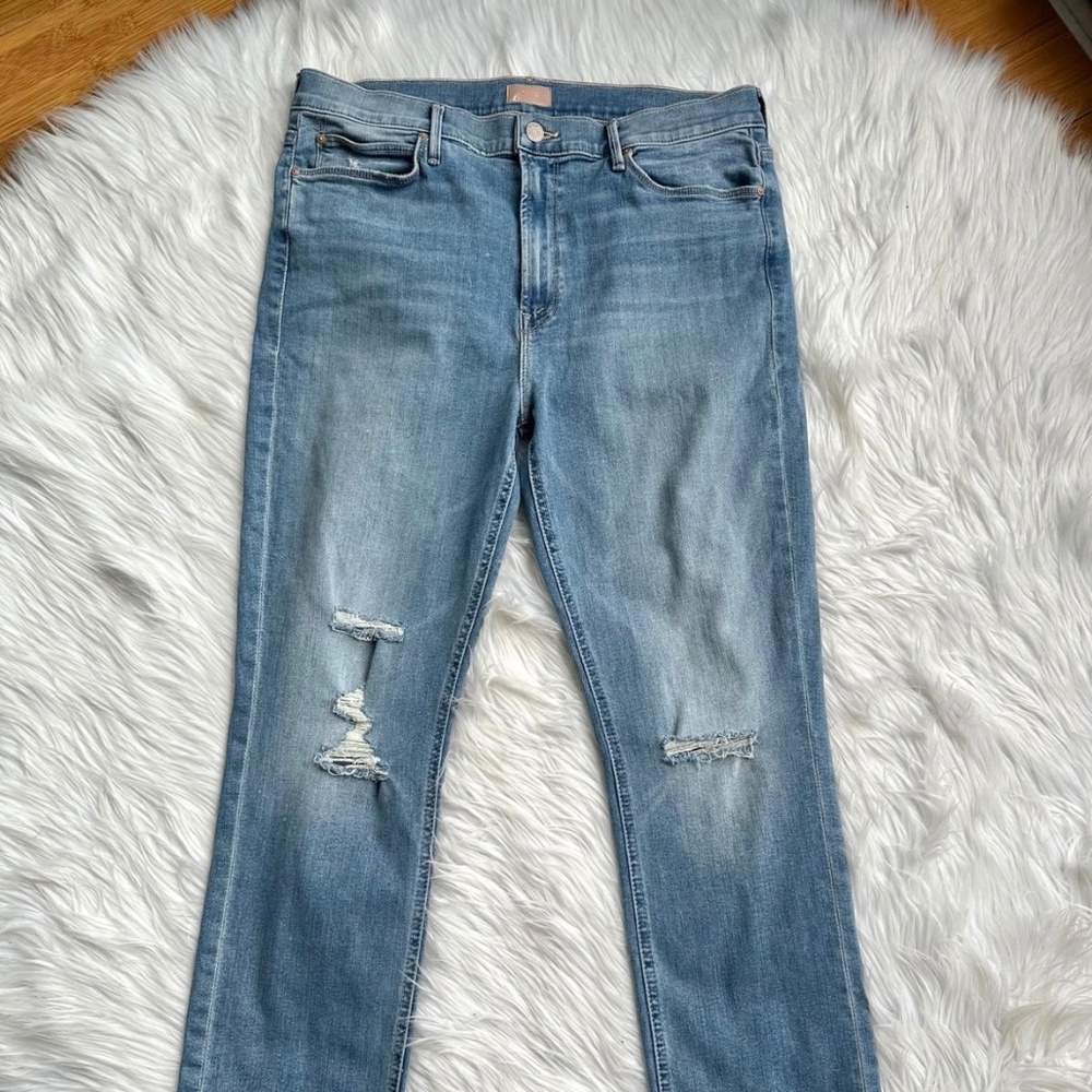 Mother denim ankle dazzler fray weekend kitten 34